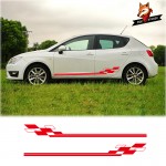 Car Sticker Car Vinyl Side Stripes Skirt Graphics Auto Stickers Decal Gloss Auto Side for Seat Leon Ateca Exeo Altea Arona Mii